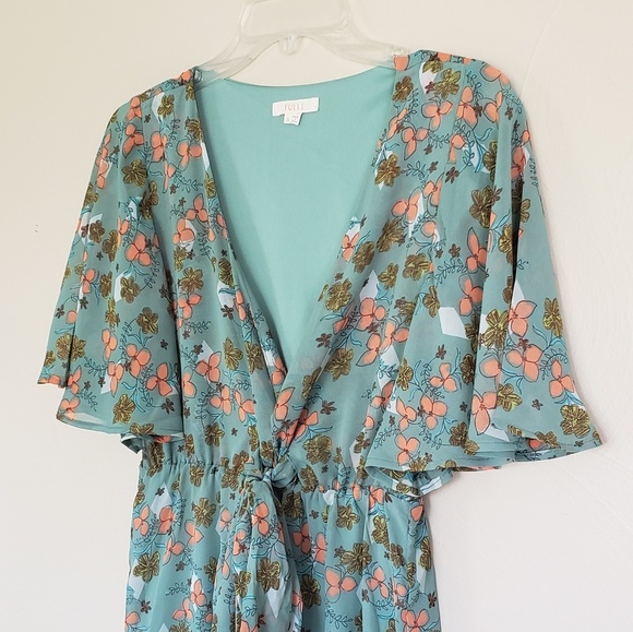 Green Floral Maxi Dress by Tulle - Size Small - Picture 2 of 8